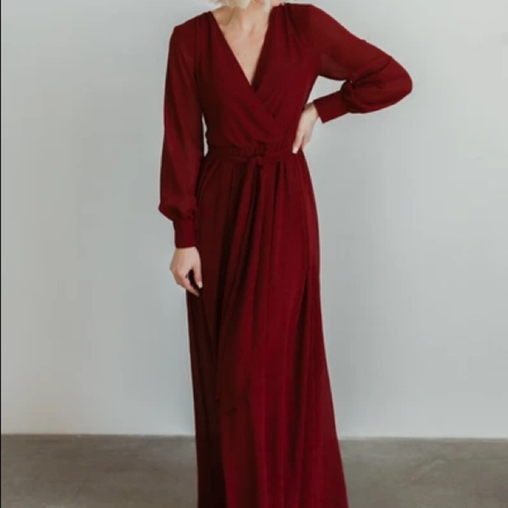 LYDIA MAXI DRESS | BURGUNDY| BALTICBORN BRIDESMAID